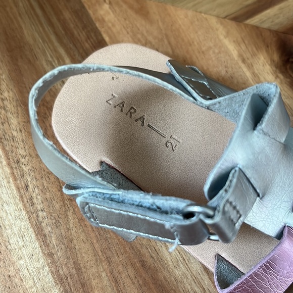 Zara Baby Metallic Sandals - Size 5.5 - Picture 4 of 4